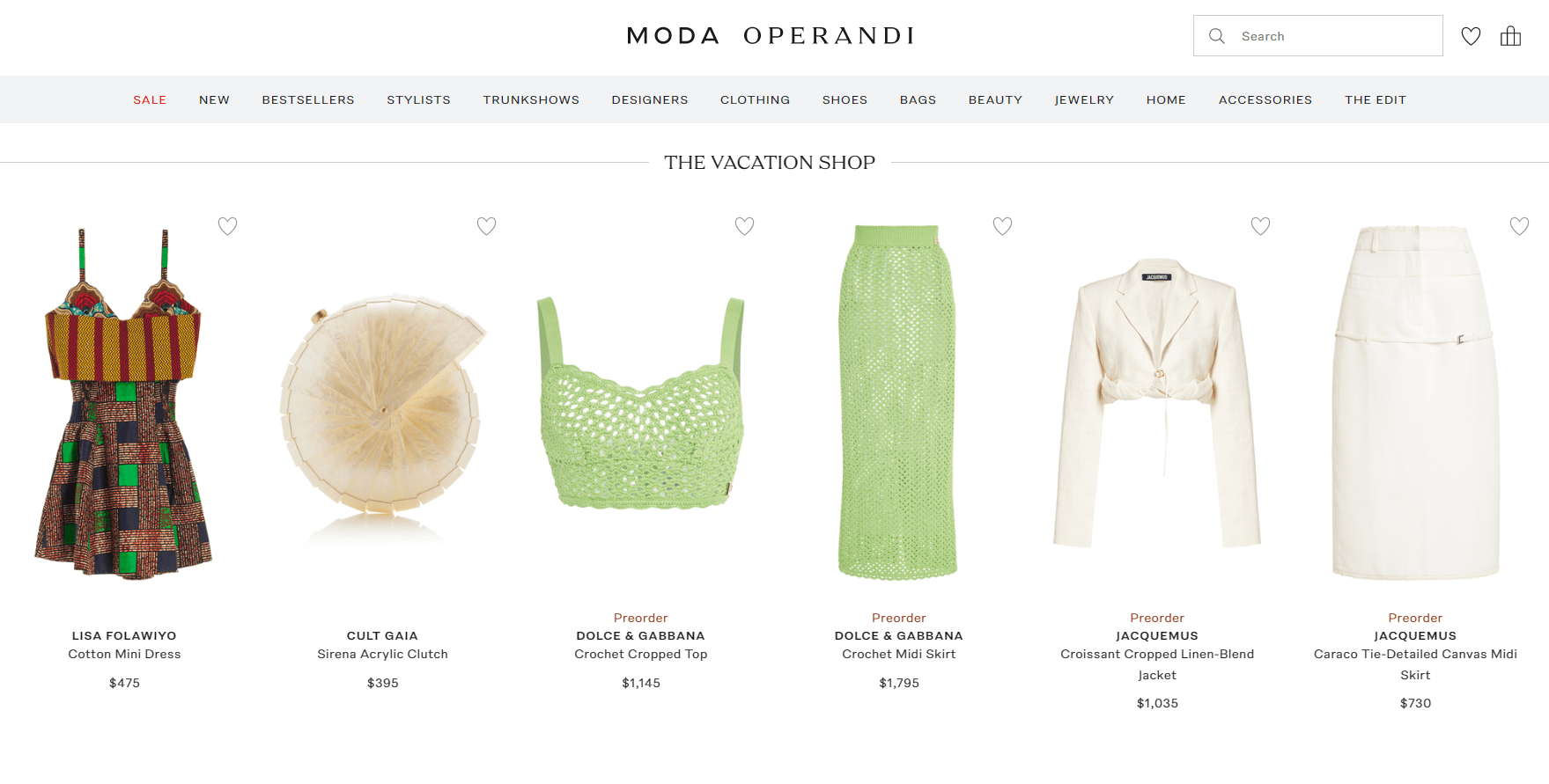 Moda Operandi官网，美国女性时尚奢侈品品牌时尚服装海迹轩1